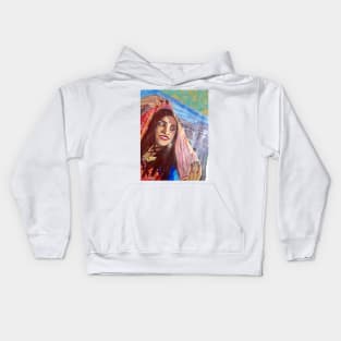 Rajasthan girl pose1 Kids Hoodie